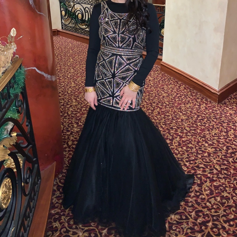 Black & Gold Prom Dress